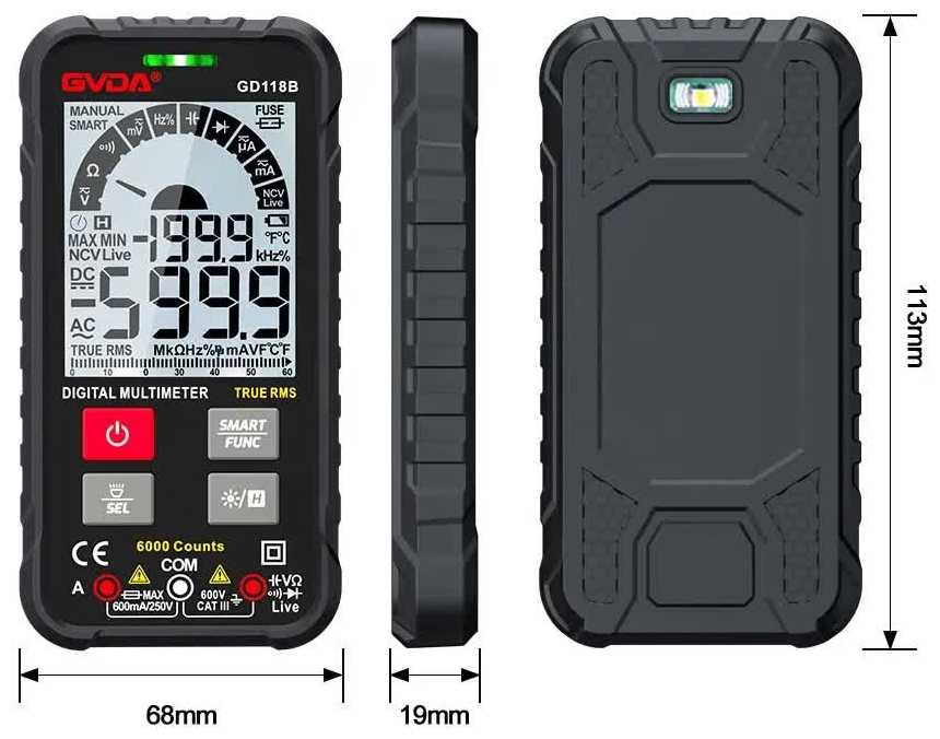 Мультиметр GVDA GD118B фотография 3