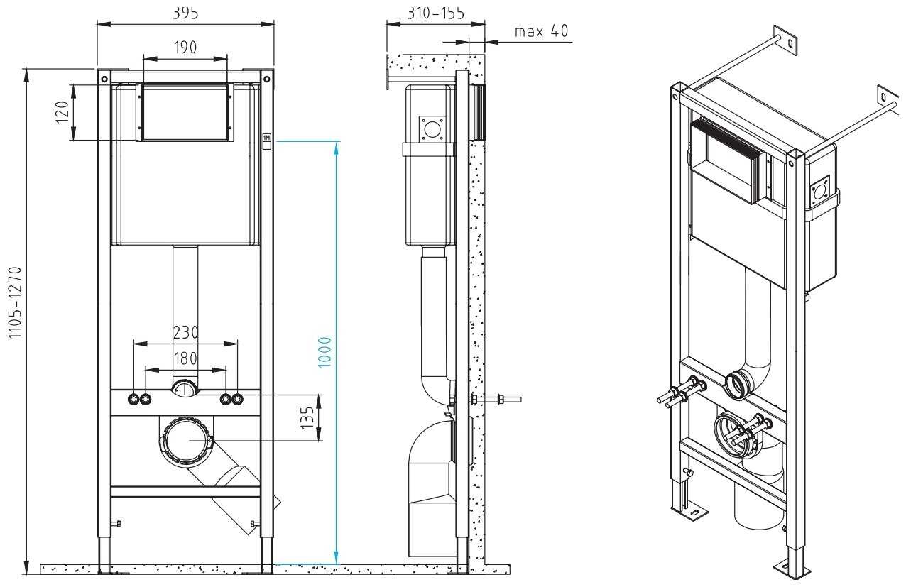 Рамная инсталляция Cersanit VECTOR (S-IN-MZ-VECTOR) фотография 4