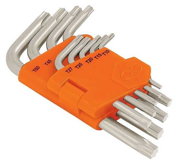 TRUPER Набор шестигранных ключей TORX-9 TRUPER, 15554, 9 штук