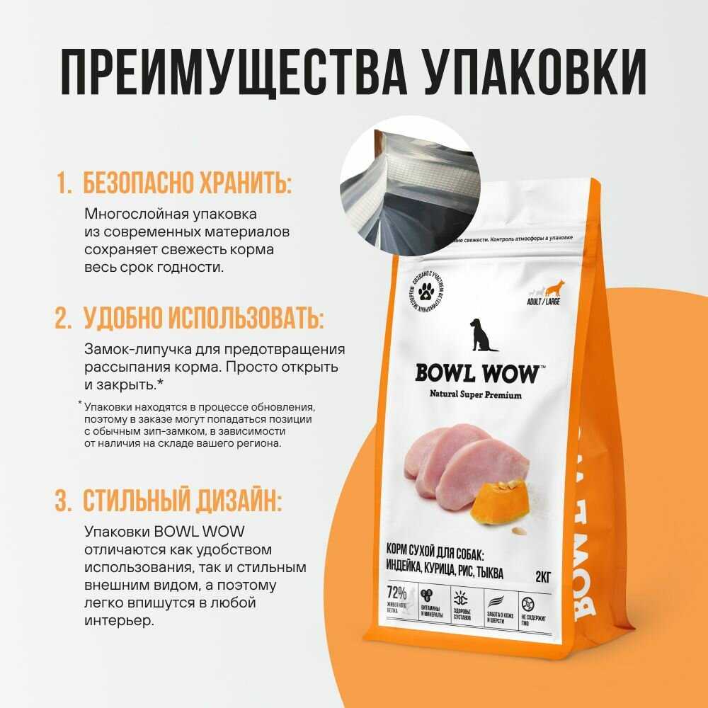 Корм для щенков средних пород собак с индейкой, рисом и клюквой 2 кг. фотография 8