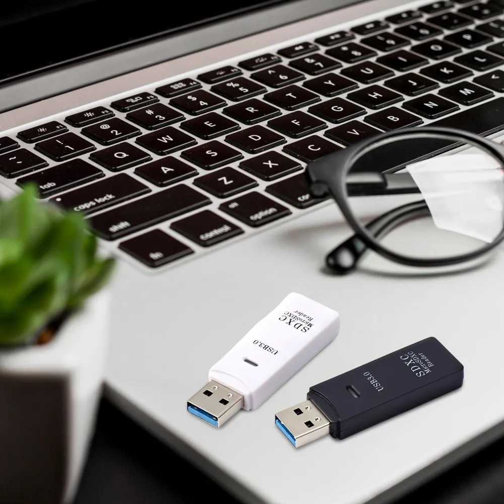 Картридер USB 3.0 для Micro SD-SD, TF, переходник для флеш-карт, белый фотография 4