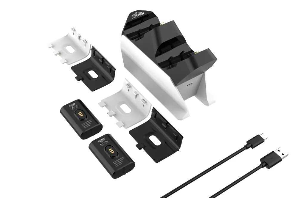 Зарядная станция VOLFOX 2-х контроллеров Xbox Series S/X [2 аккумулятора, 4 крышки] фотография 5