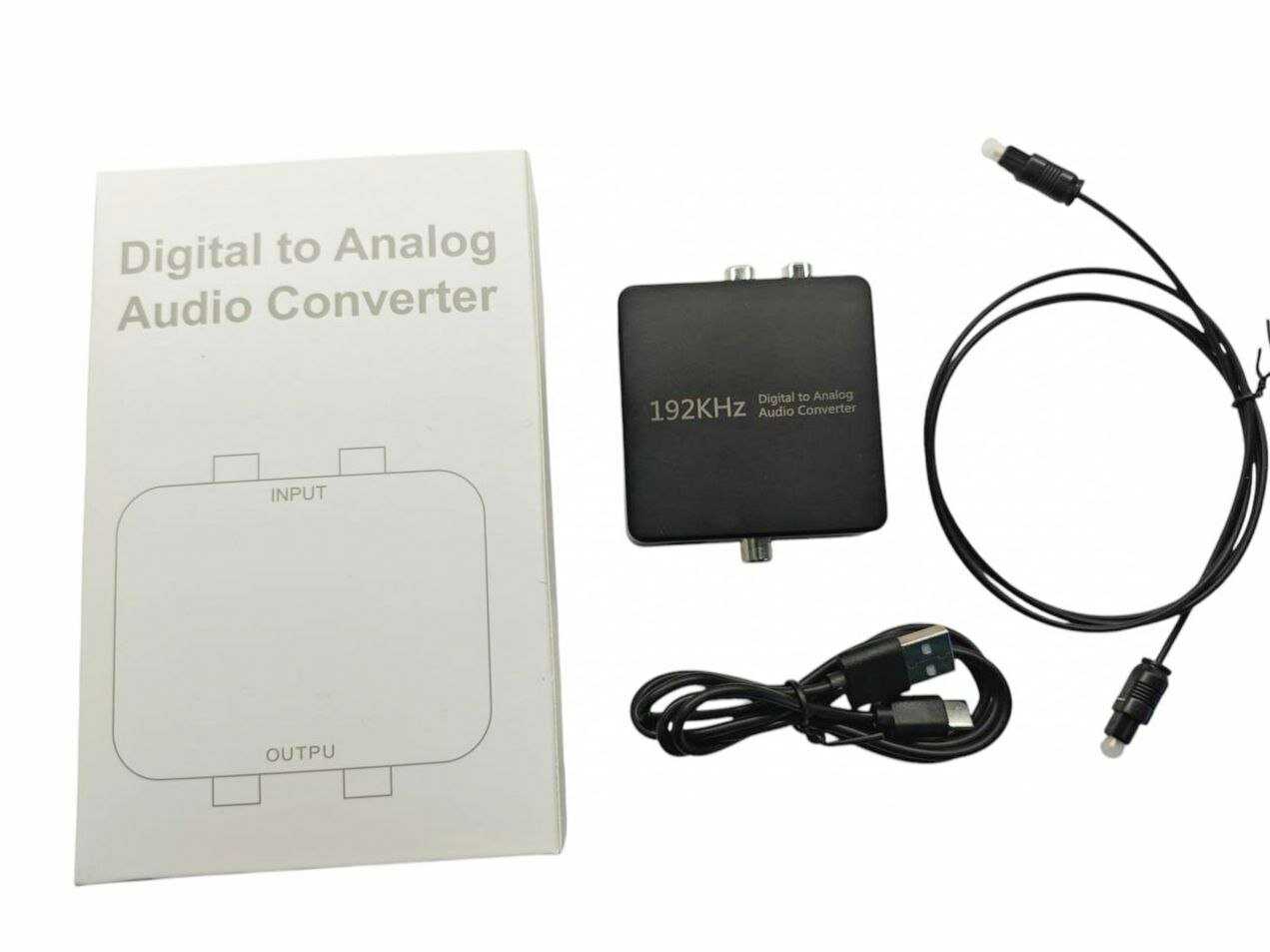 Цифро-аналоговый аудио конвертер Type-C 192KHz оптика SPDIF Toslink Coaxial Digital RCA AUX 3.5 Jack фотография 4