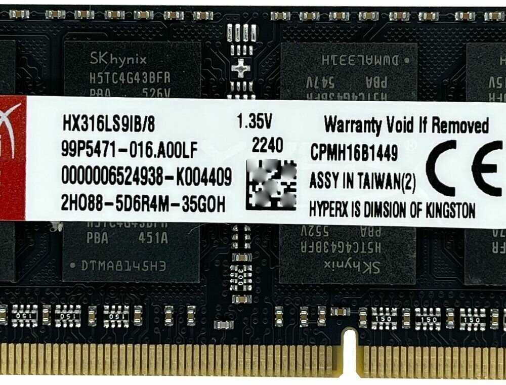 Оперативная память HyperX Impact (HX316LS9IB/8) фотография 13