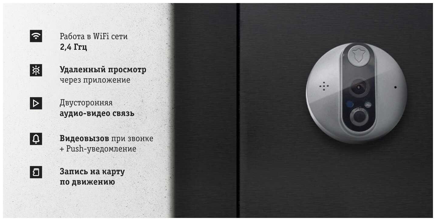 Видеоглазок (комплект) PS-Link PDV-20 цвет панели: черный фотография 7