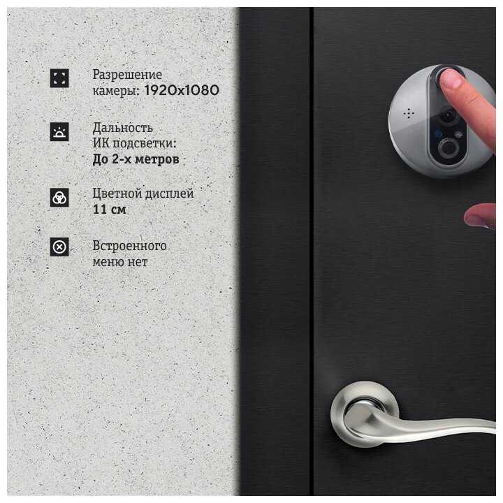 Видеоглазок (комплект) PS-Link PDV-20 цвет панели: черный фотография 8