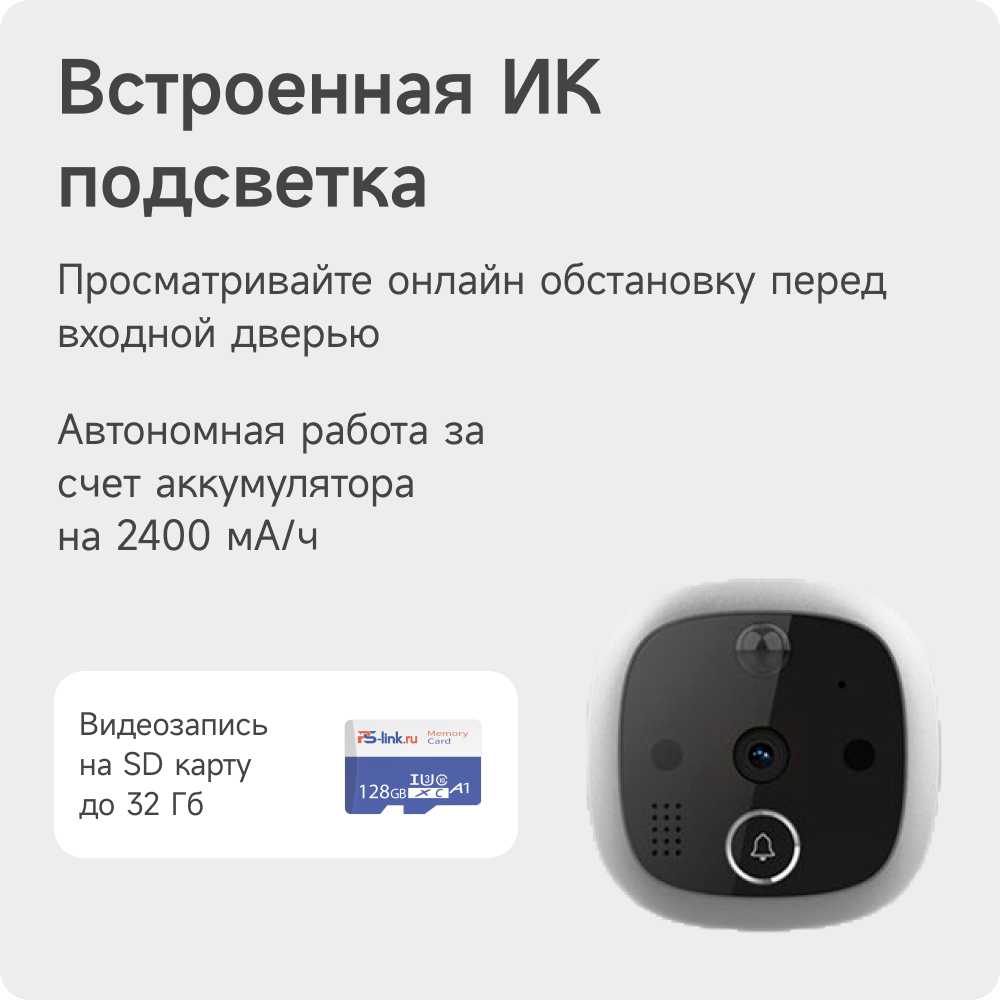 Видеоглазок (комплект) PS-Link SF550 фотография 3