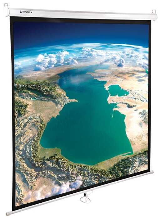 Рулонный матовый белый экран BRAUBERG Wall 236726