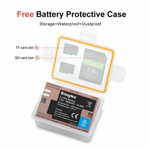 Аккумулятор KingMa LP-E6 [1960mAh] [Type-C] фотография 6