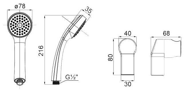 Ручной душ Milardo 2601F70M16, хромоникелевое фотография 1