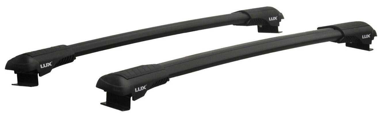 Багажник на рейлинги Renault Duster II (2015-2020) - Lux Hunter черные дуги фотография 1