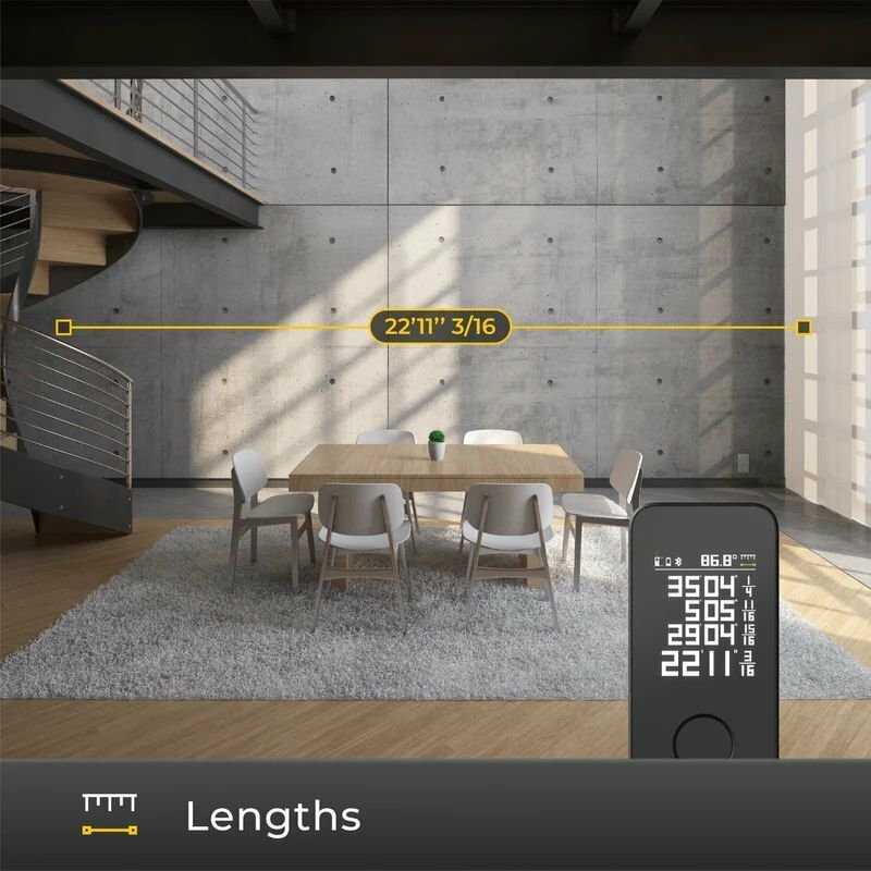 Умный лазерный дальномер HOTO Smart Laser Measure Pro (HTE0025GL) фотография 10