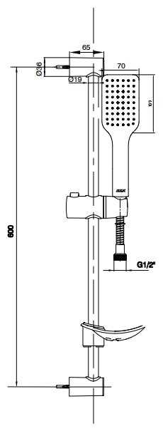 Душевой гарнитур E.C.A. Tiera 102846029, золото фотография 1