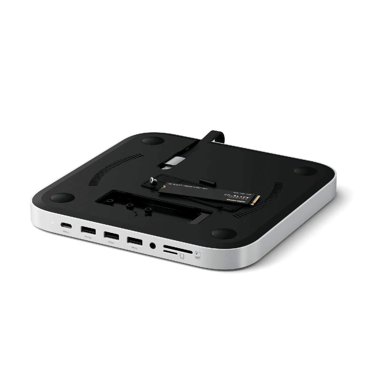 Док USB-станция с подставкой Satechi Stand & Hub for Mac Mini/Studio with NVME & SSD Enclosure. Цвет фотография 1