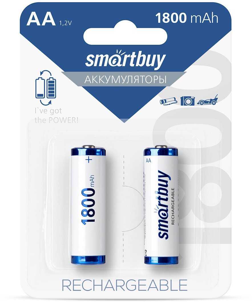 Аккумулятор Smartbuy AA/2BL 1800 mAh (SBBR-2A02BL1800)
