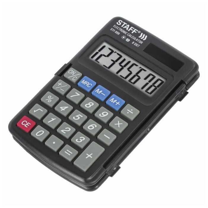 Калькулятор карманный STAFF STF-899 фотография 4