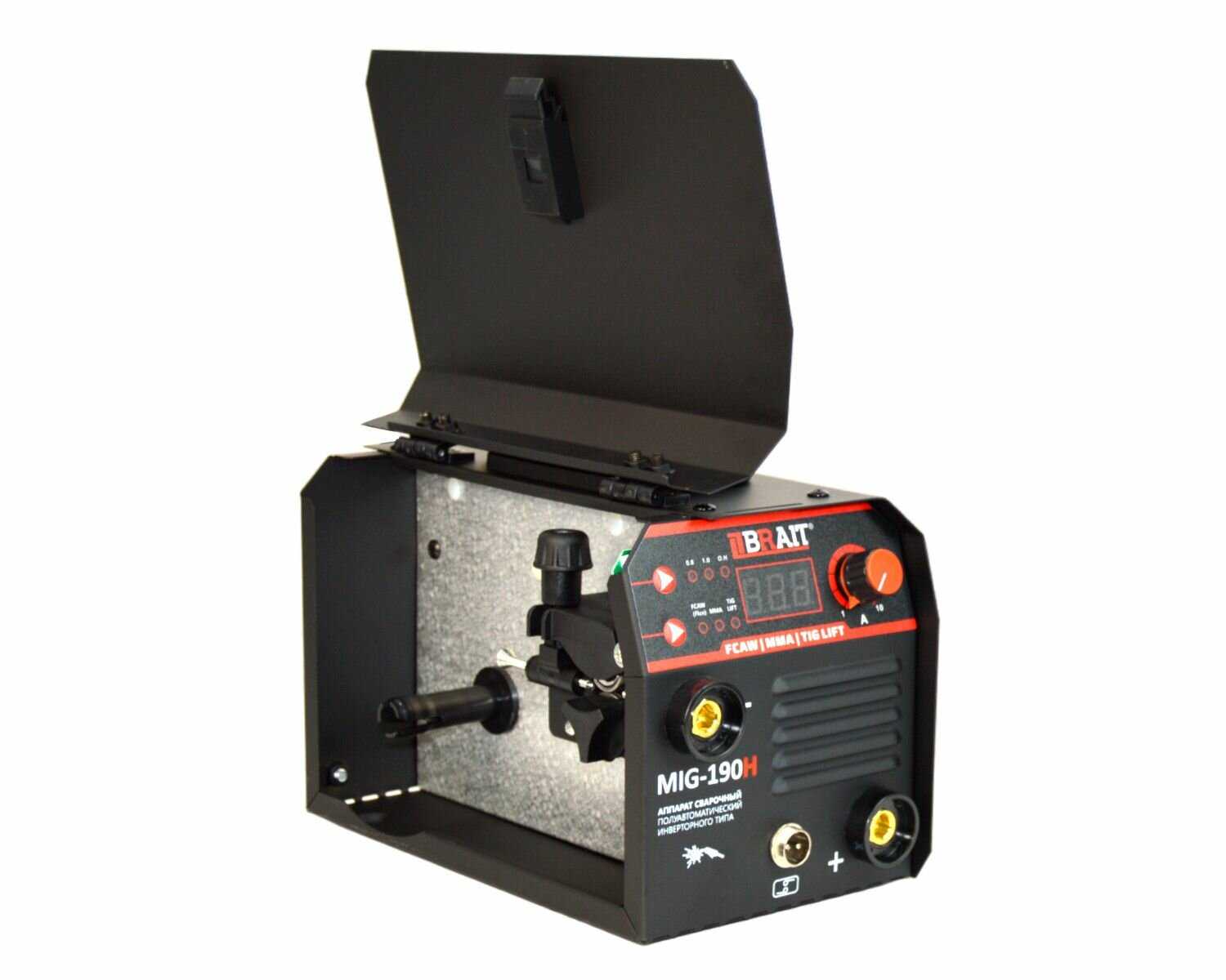 Инвертор сварочный полуавтомат Brait MIG-190H, 3 режима сварки MIG/FCAW+ TIG + MMA, 5.44 кг фотография 9