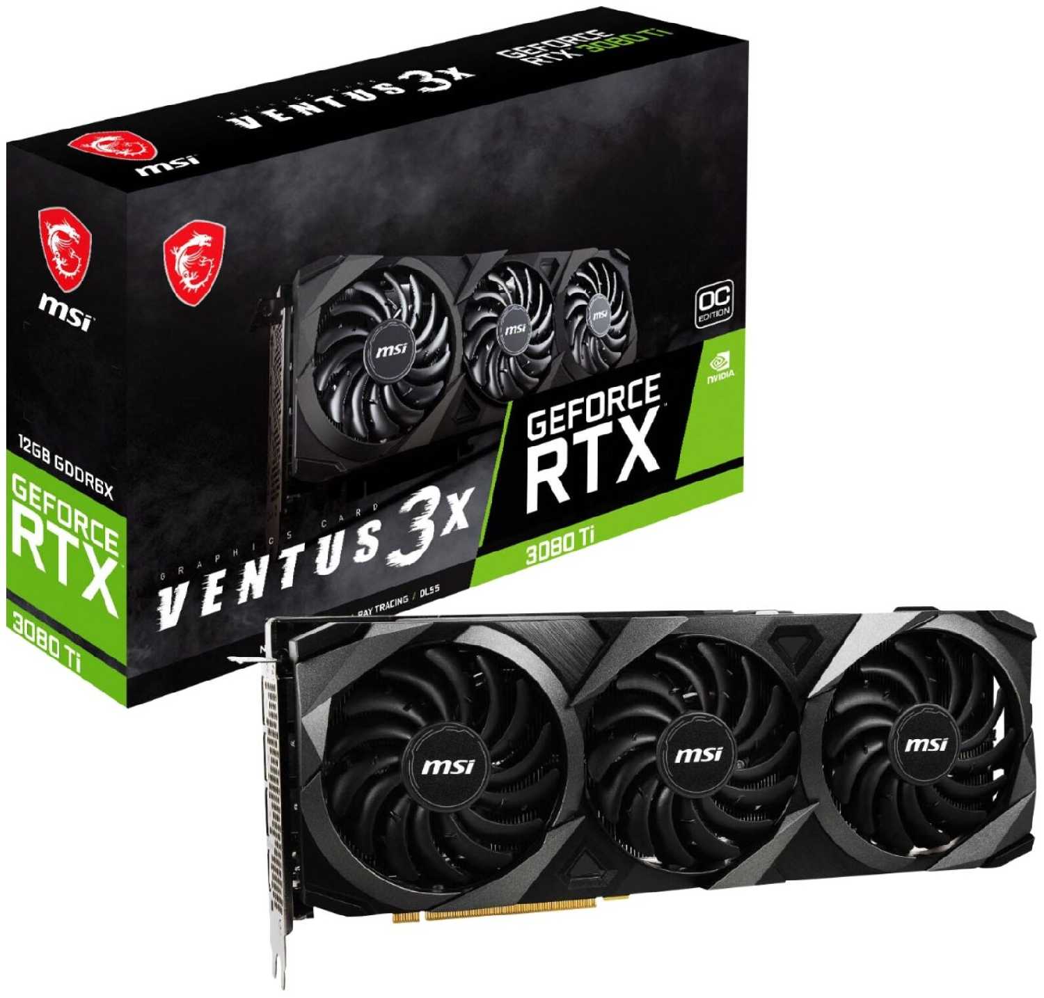 Видеокарта MSI GeForce RTX 3080 Ti VENTUS 3X 12G OC фотография 8