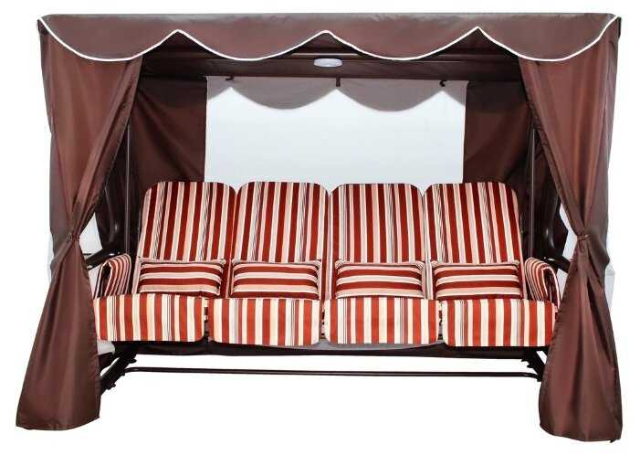 Садовые качели 4-местные ARNO-WERK Элит Люкс Плюс, до 400 кг фотография 2