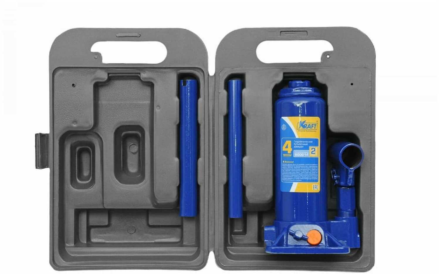 Домкрат бутылочный гидравлический KRAFT KT 800014 фотография 2