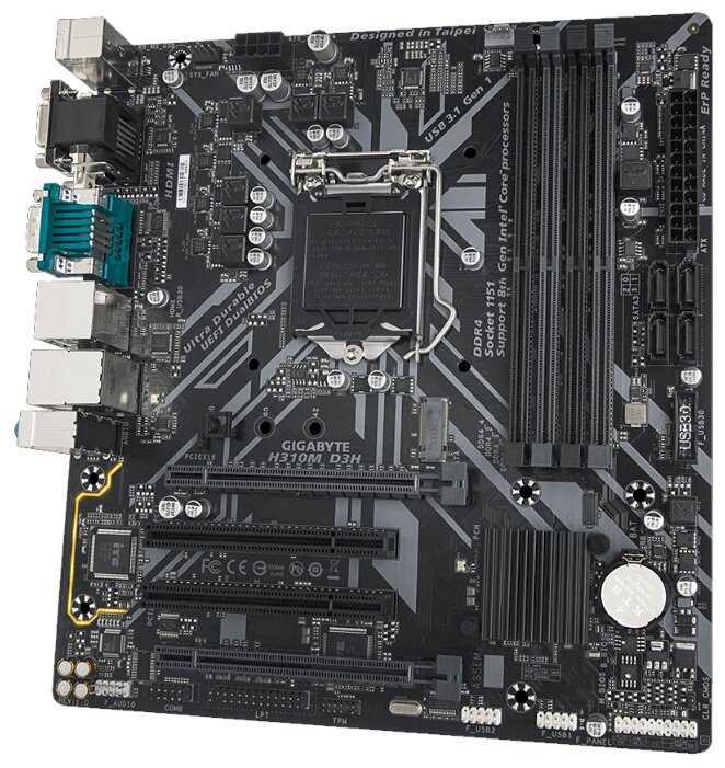 Материнская плата GIGABYTE H310M D3H (rev. 1.0) фотография 1