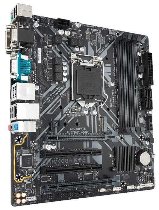 Материнская плата GIGABYTE H310M D3H (rev. 1.0) фотография 2