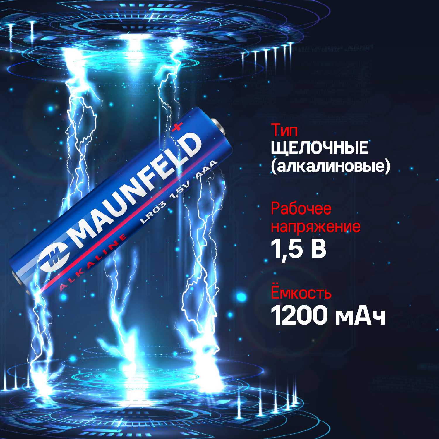 Батарейки MAUNFELD PRO Long Life Alkaline ААА (MBLR03-BX24) фотография 1