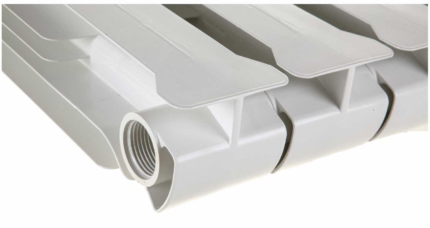 STOUT SRA-0110-050006 STOUT Bravo 500 6 секций радиатор алюминиевый боковое подключение RAL9010 фотография 2