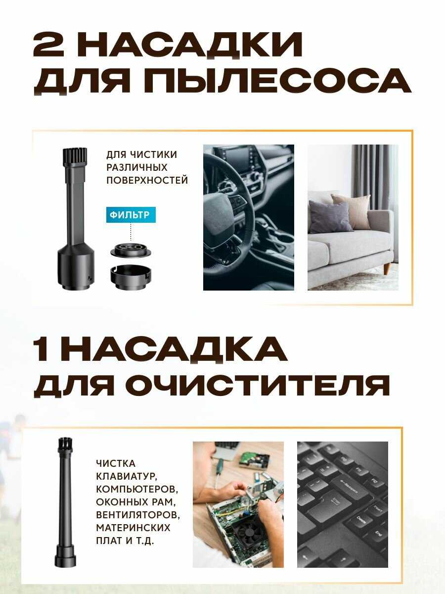 Воздуходувка 3 в 1 - насос, пылесос и очиститель, 7800 Па, 6000 мАч (AVA-AIR-004) фотография 2