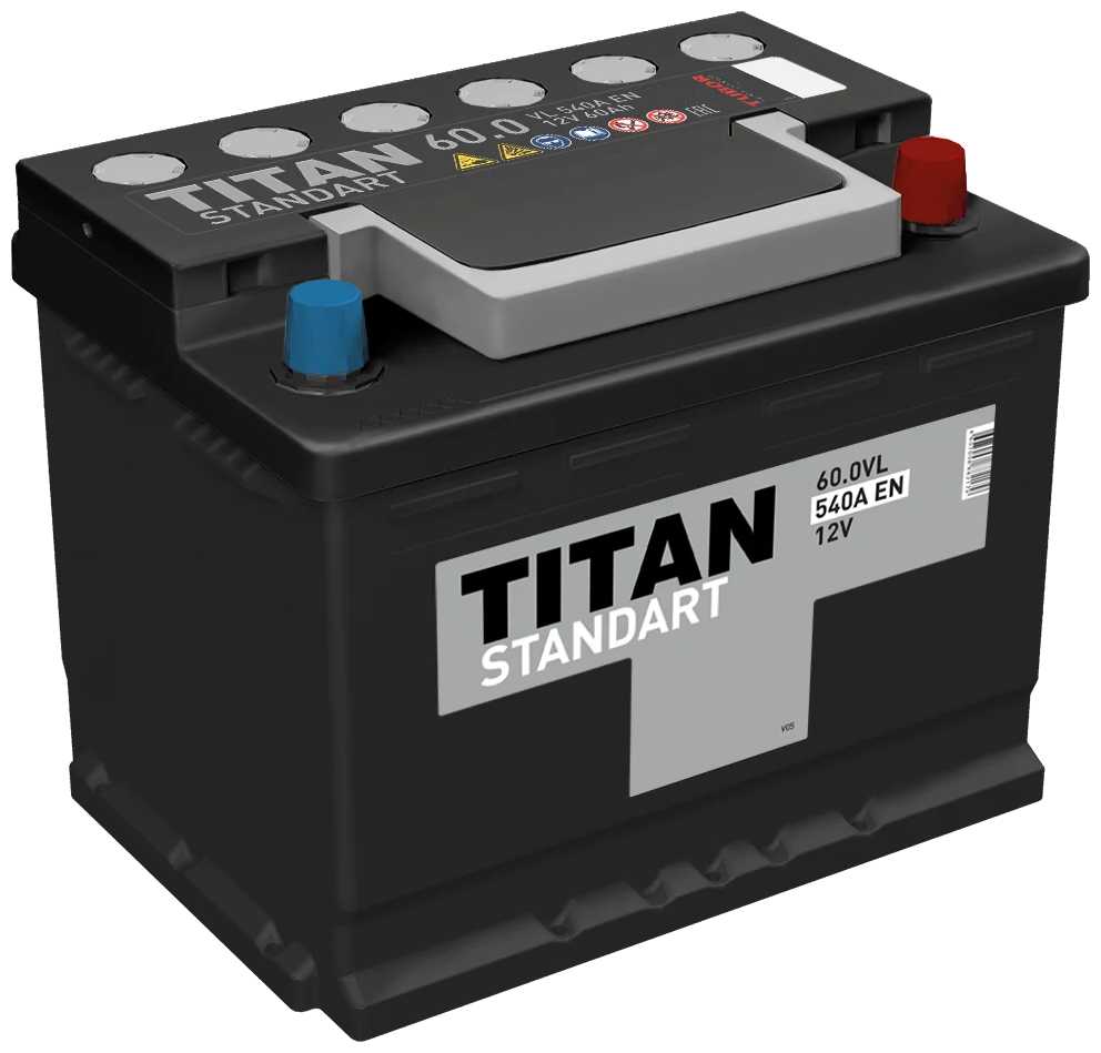 Автомобильный аккумулятор TITAN STANDART 6CT-60.0 VL 242х175х190
