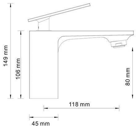 Смеситель для раковины (умывальника) WasserKRAFT Alme 1503, рычажный фотография 1