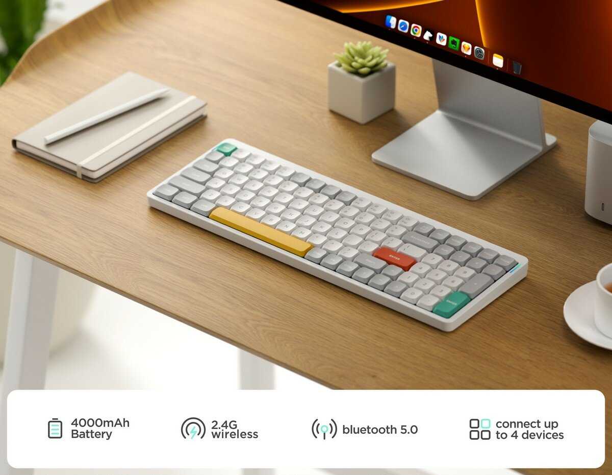 Беспроводная механическая клавиатура Nuphy AIR96 (Red Switch) фотография 19