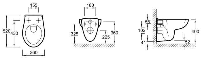 Чаша унитаза подвесная Jacob Delafon Mideo E4345G-00 с горизонтальным выпуском фотография 1