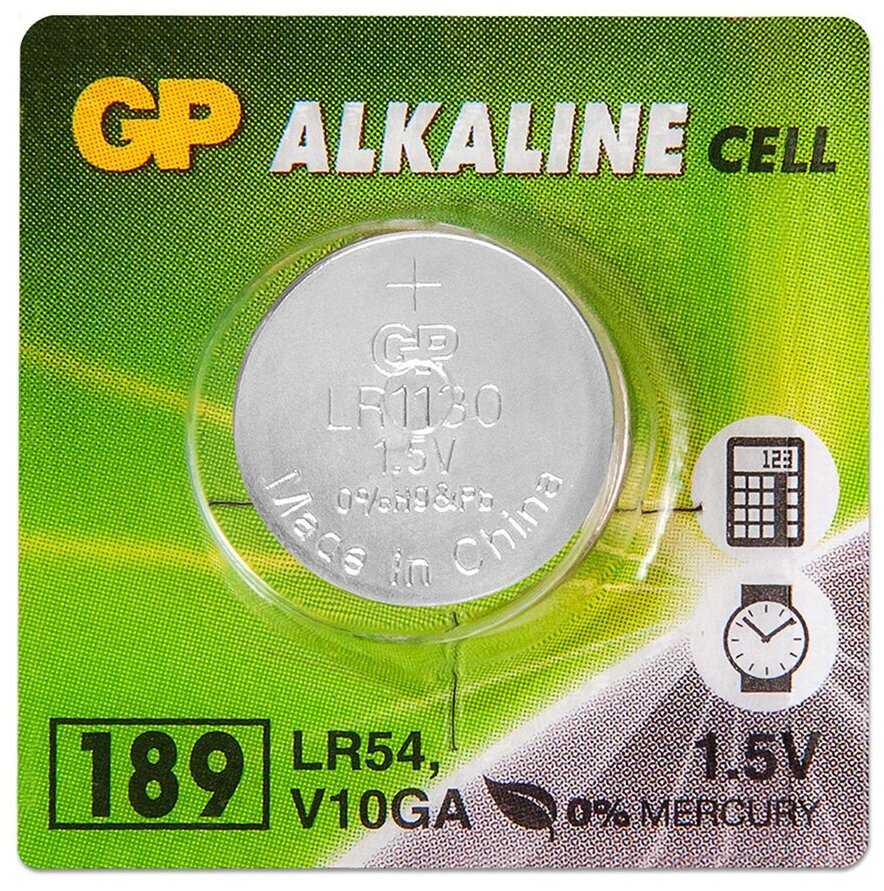 Батарейка AG10 (LR54, LR1130, 389) 1.5V GP Blister фотография 1