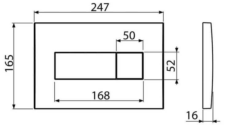 Инсталляция Alcaplast AM101/1120 (3в1) + M371 прямоугольная хром/глянец фотография 3