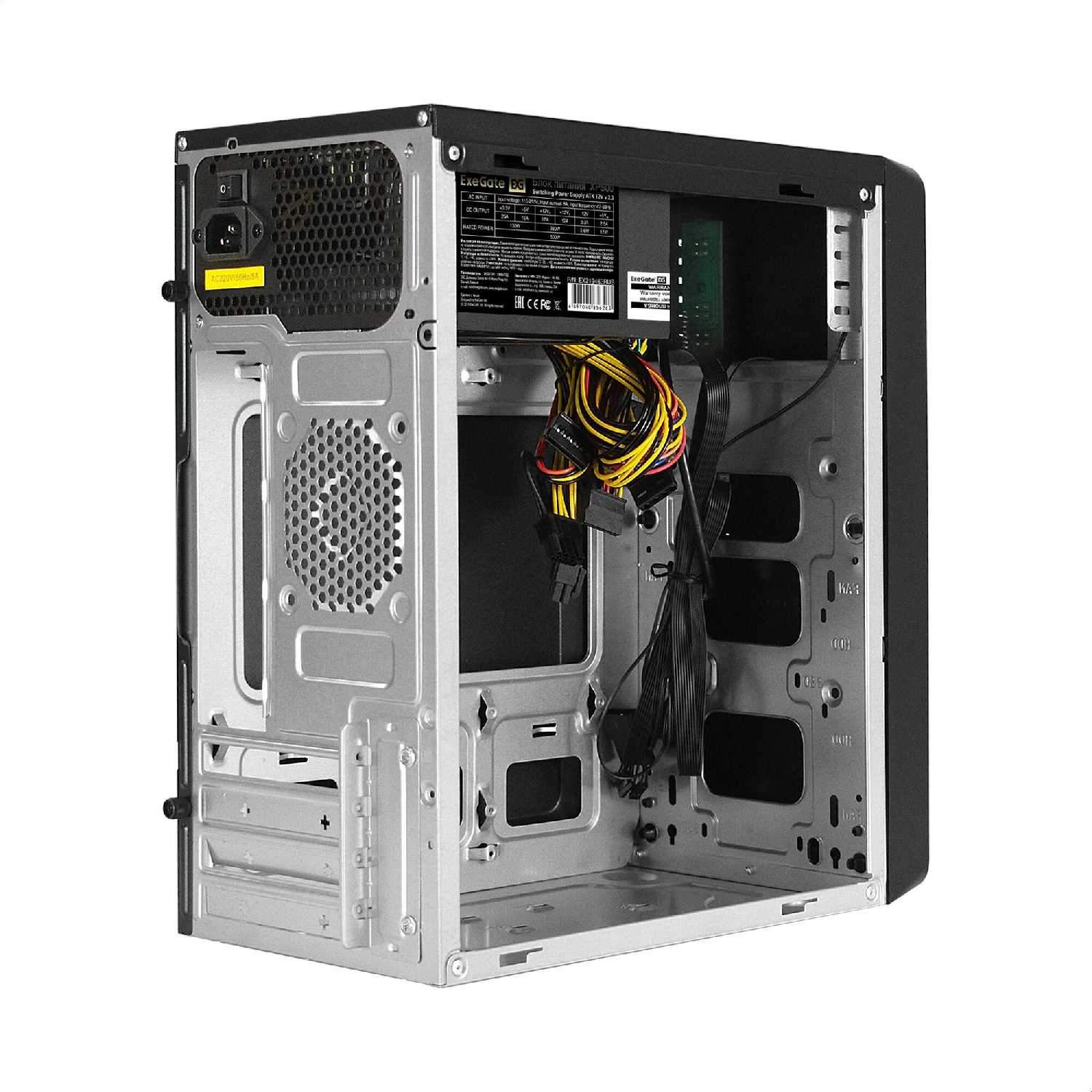 Корпус ExeGate mEVO-7805-XP400 (mATX, БП XP400 с вент. 12см, 2USB+1USB3.0, аудио) фотография 6