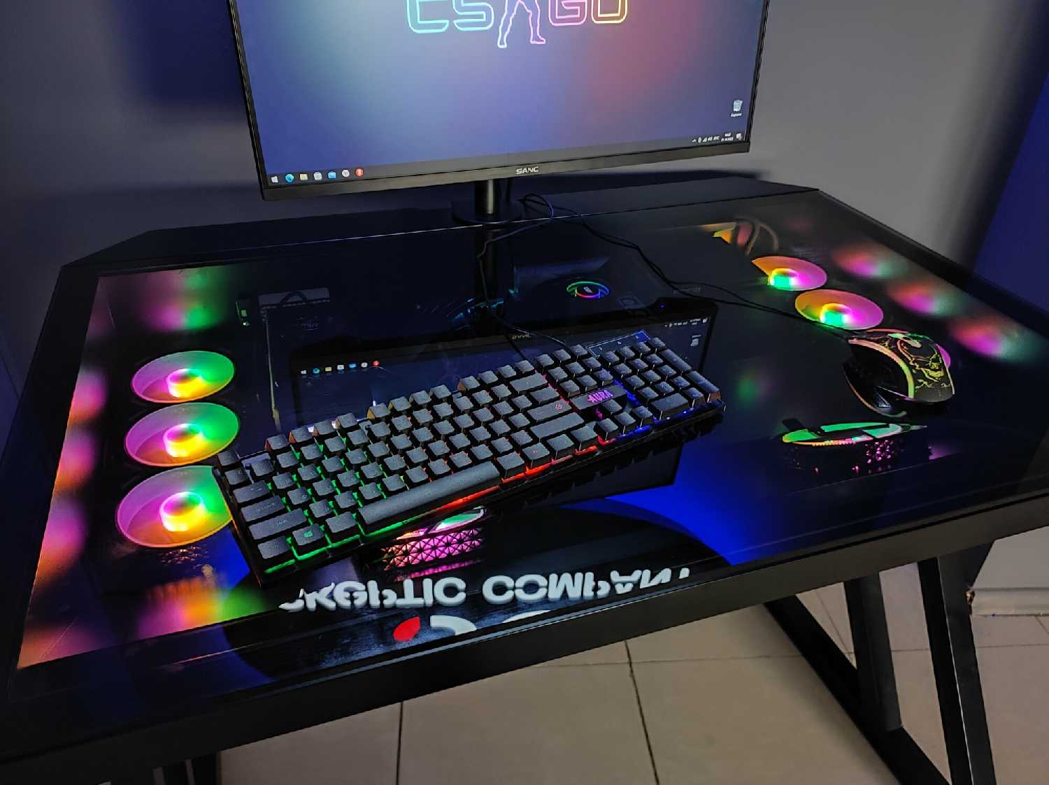 Игровой компьютерный стол Skeptic Black (ПК в столе) фотография 3