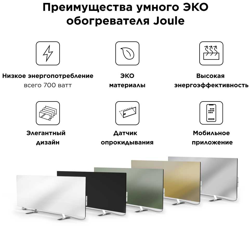 Умный эко-обогреватель Joule с дистанционным управлением через смартфон (JPSH) фотография 1