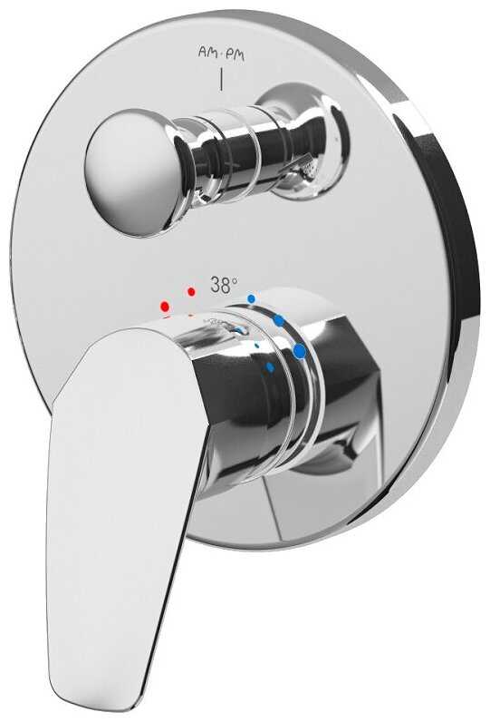 Смеситель для ванны AM.PM Gem F9085000 + скрытая часть, рычажный