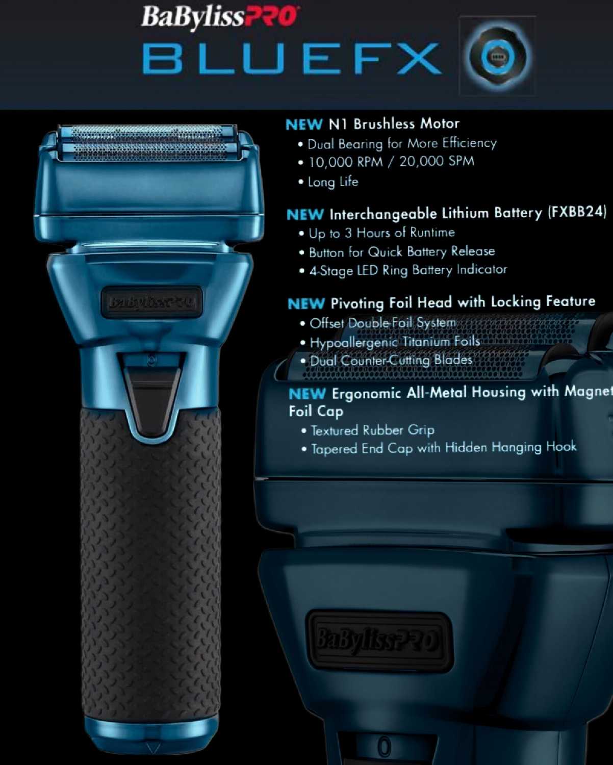Шейвер BaByliss FXONE BlueFX Limited Edition (FX79FSBL) фотография 2