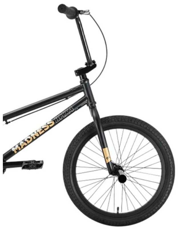 Велосипед экстремальный Stark'22 Madness BMX 4 черно-золотой с колесами 20