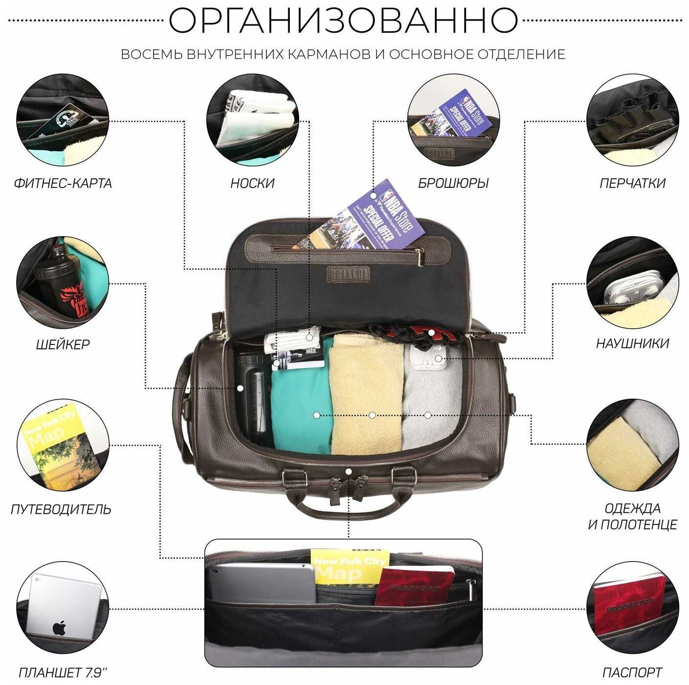 Дорожно-спортивная сумка BRIALDI Buffalo (Буффало) relief brown фотография 3