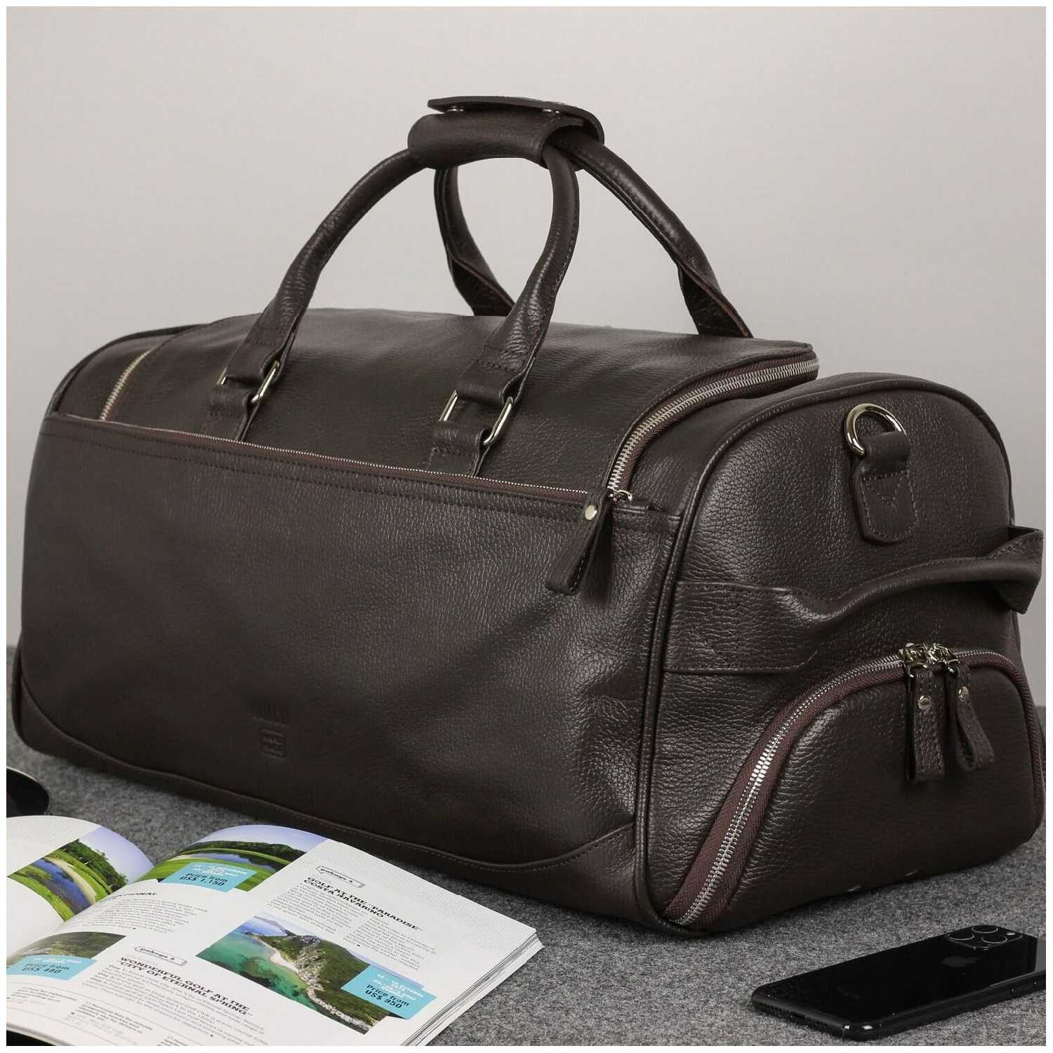 Дорожно-спортивная сумка BRIALDI Buffalo (Буффало) relief brown фотография 4