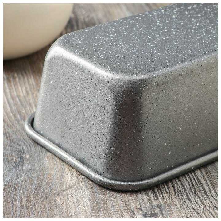 Форма для выпечки Magistro Gourmet Range, 24×14×7,6 см, толщина 0,6 мм, антипригарное покрытие, цвет серый фотография 3