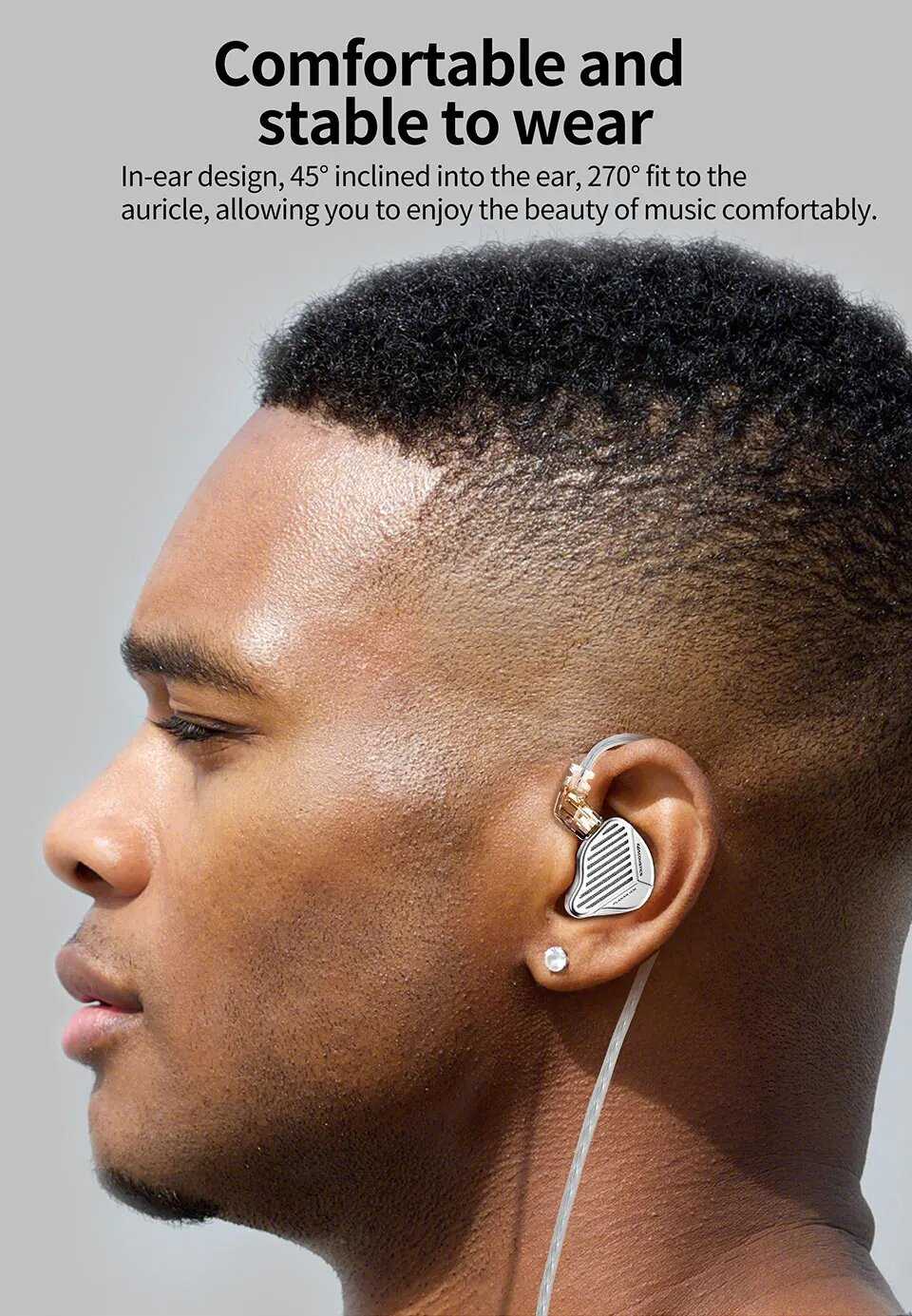 Изодинамические наушники KZ PR1 [KZ-PR1] [13,2 мм планар IEM + микрофон] фотография 3