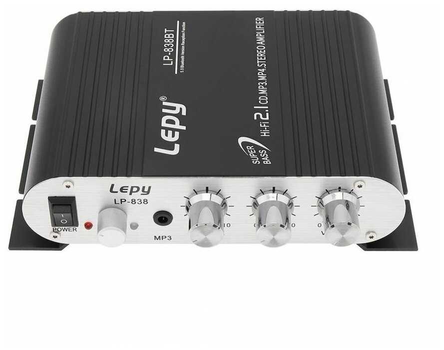 Hi-Fi Усилитель мощности Lepy LP-838BT Bluetooth 5.0 2.1 канала фотография 2