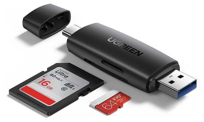 Кардридер UGREEN Кардридер многофункциональный UGREEN CM304 (80191)