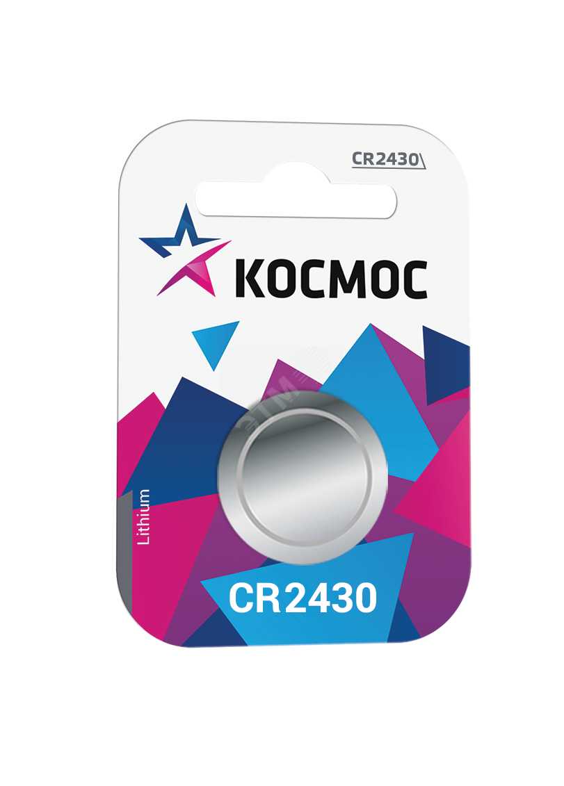 Элемент питания космос CR2430 (KOCR2430BL2) фотография 6
