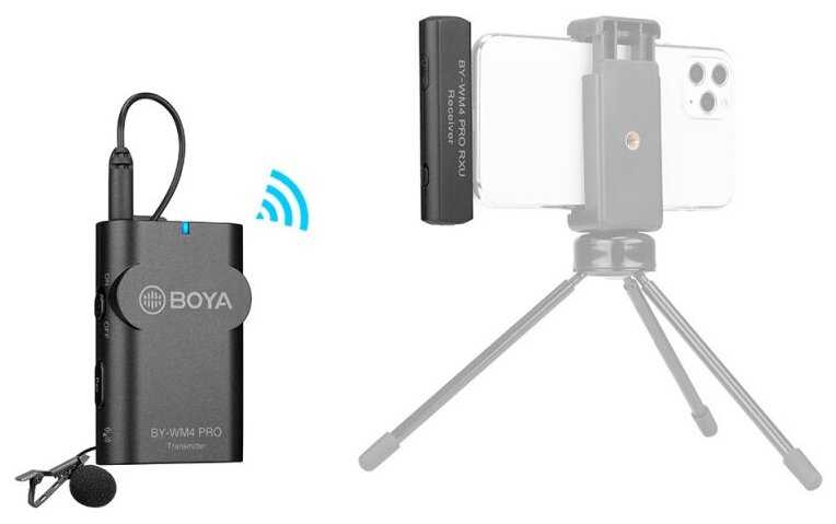 Boya BY-WM4 PRO-K3 Беспроводной микрофон для устройств Apple 1642 фотография 4