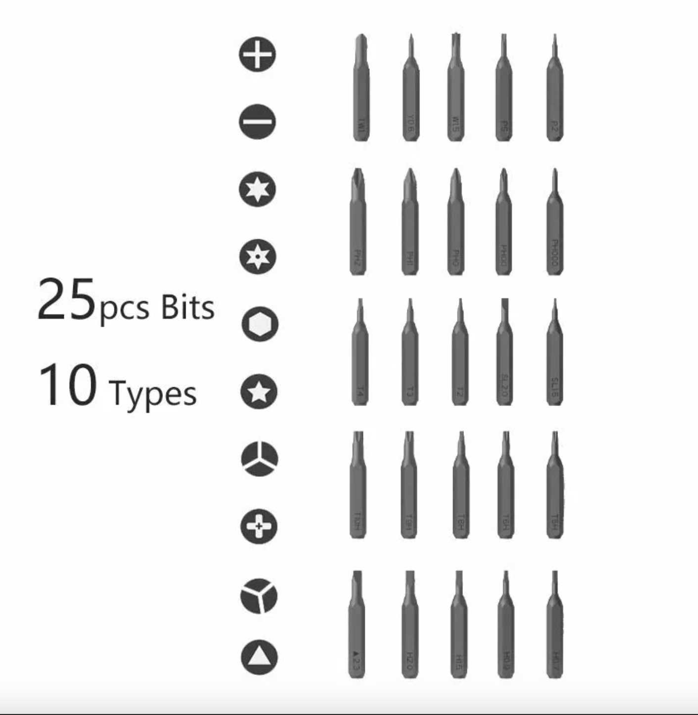 Электрическая отвертка Xiaomi DUKA Atuman Е1 Electric Precisoon Screwdriver Set (25 бит) фотография 21